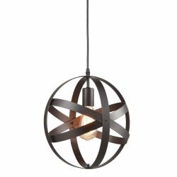 AXILAND Truelite Industrial Metal Spherical Pendant Displays Changeable Hanging Lighting Fixture