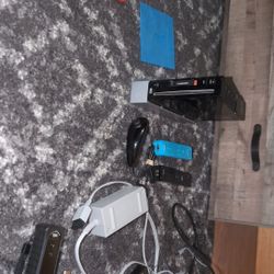 Wii With Games And Adapter 