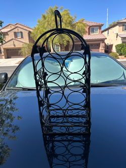 Black Wrought Iron Wine Rack