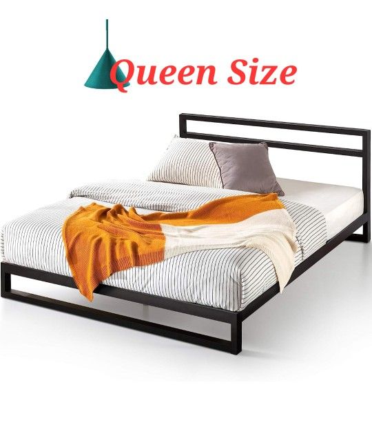 Queen Size ZINUS Trisha Metal Platforma Bed Frame with Headboard