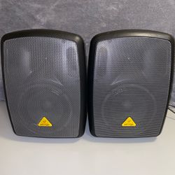 Pair of Behringer Europort MPA40BT Portable PA Speakers + Gator Bags