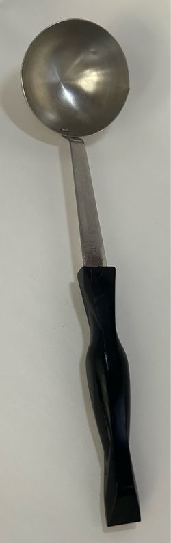 Vintage CUTCO Kitchen Stainless Dark Brown Marbled Handle, 17 KC Ladle