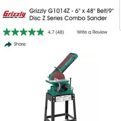 Grizzly G101 4Z -6”x48” Belt /9” Disc Z Series Combo Sander