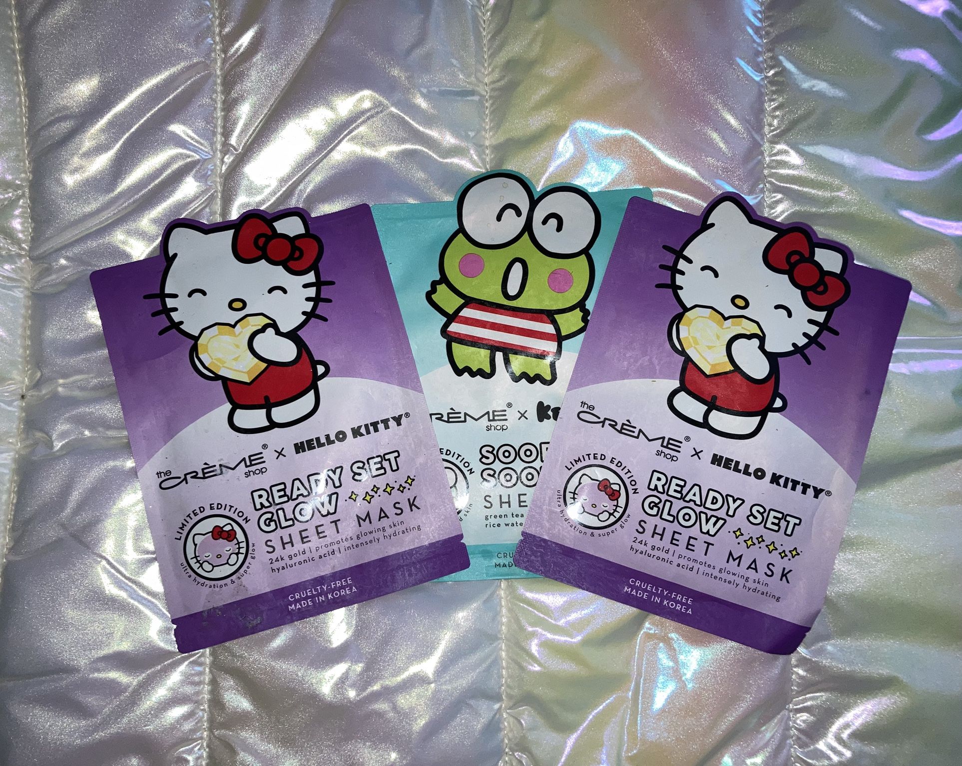 Hello Kitty & Keroppi Skincare Face Masks