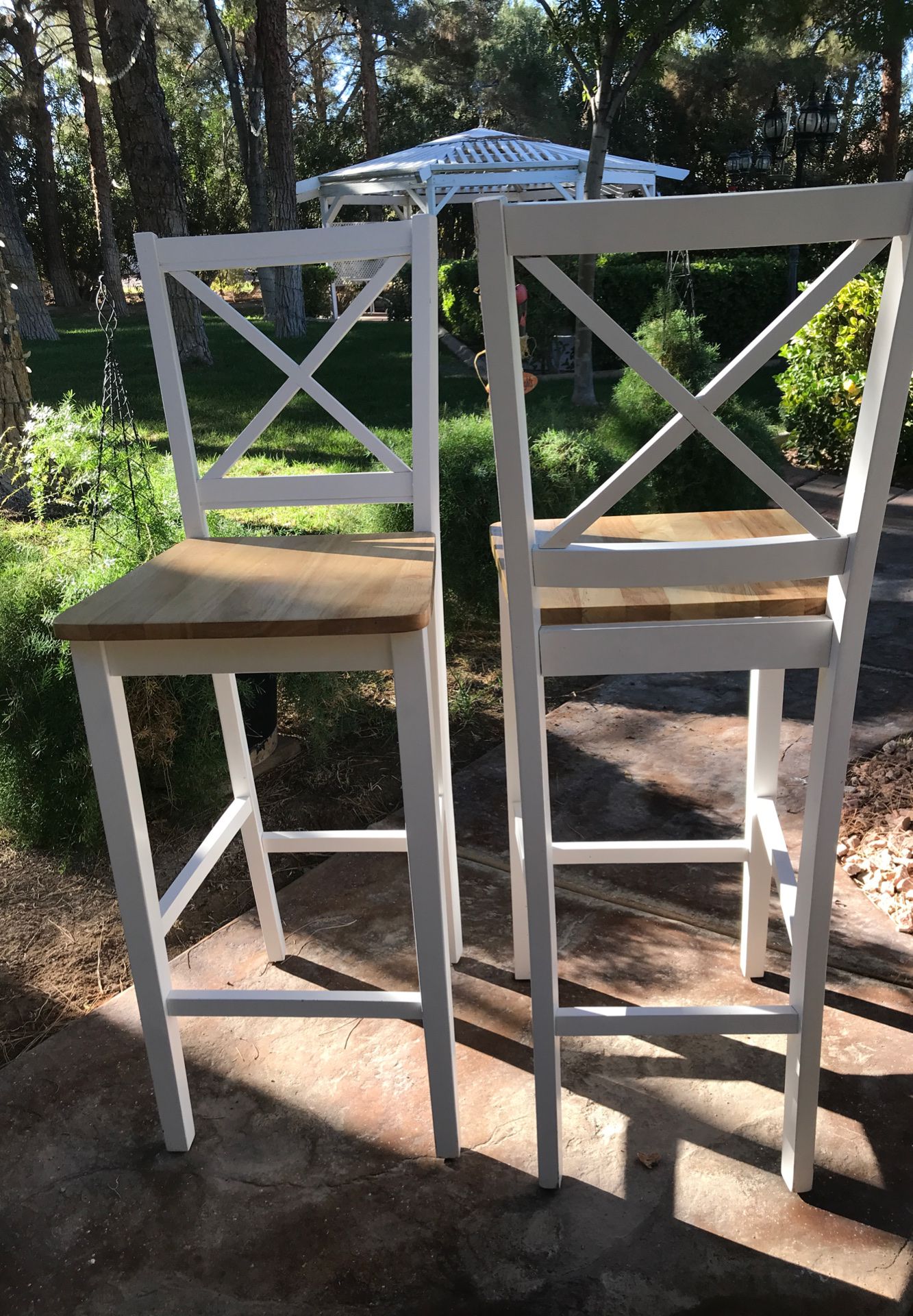 White kitchen bar stool chairs