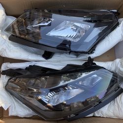 13-17 Chevy Traverse Headlights Black Housing Luces Faros Negros 