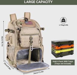 Bagenerous 39L Fishing Tackle Backpack with Rod Holders & Cooler