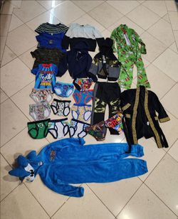 Kids Child Boys Clothes 6-7 Years Lot of 24 Sleepwear Hoodies Sonic Minecraft