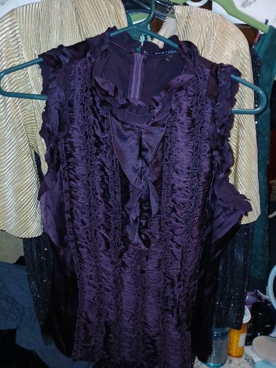 Maroon ELLIE TAHARI BLOUSE