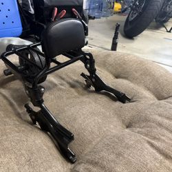 Harley Sissy Bar With Luggage Rack & Holdfast Mounting Hardware (2018-23 Fat Bob / Low Rider / Sport Glide)