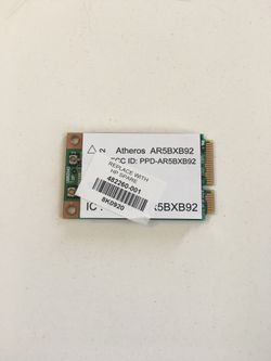 Atheros AR5BXB92 wireless mini PCI-E card 802.11 B/G/N