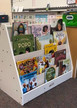 ECR4Kids Double-Sided Display Bookshelf (10 Tiers)
