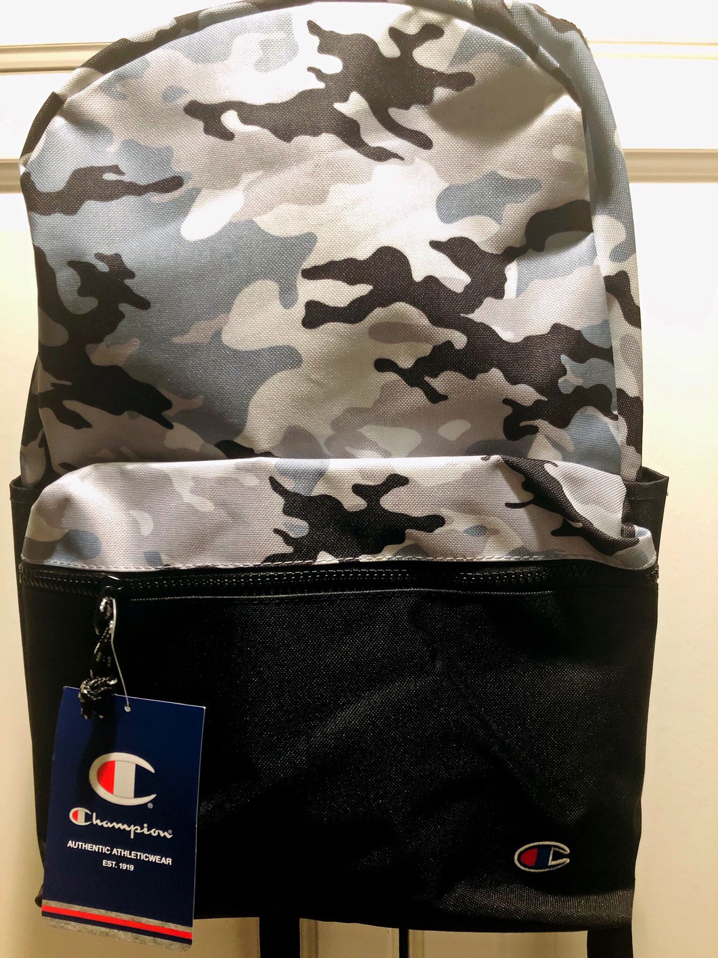 New Champion Black/Camo Backpack.