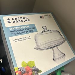 Glass Canton Cake Set 