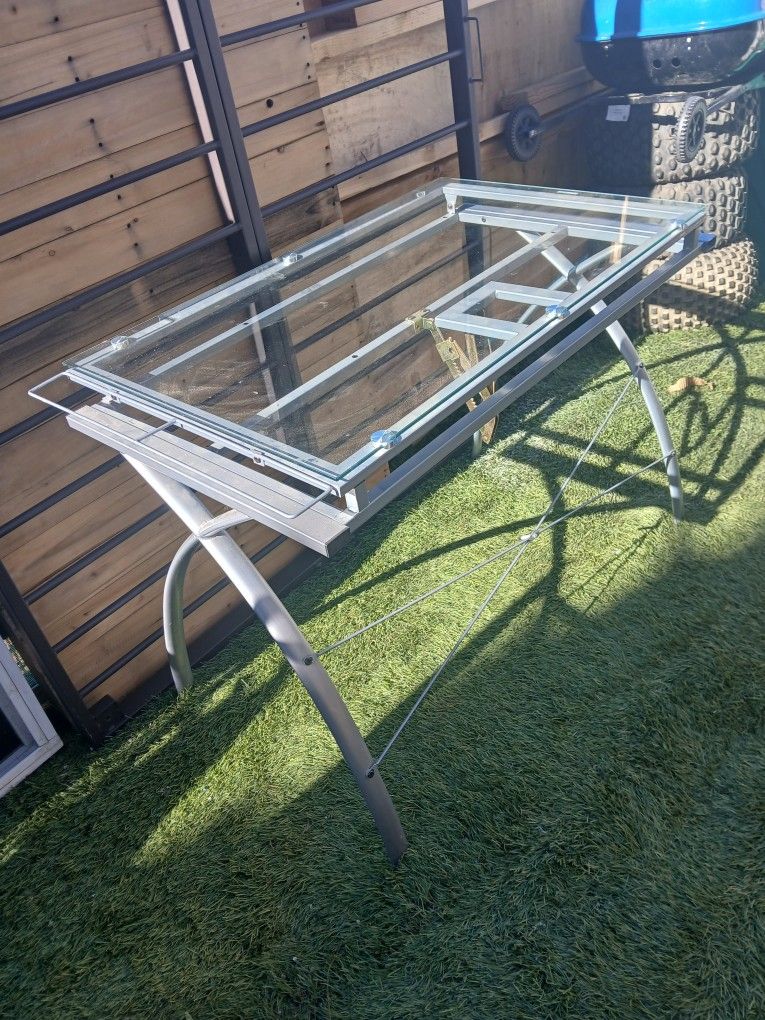Multipurpose Glass Desk ( Dimensions On Pictures)