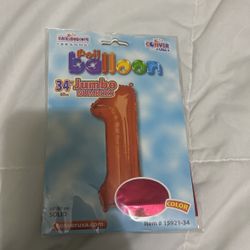 Number 1 Jumbo Balloon