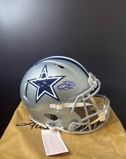 Emmitt Smith Autographed Authentic Full size helmet Beckett certified