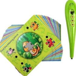 Preschool Learning Toddler Flash Cards w/ 100 Quizzes, 50 Flashcards and a Smart Pen, Learn to Read Kids Toys for Brain Development
