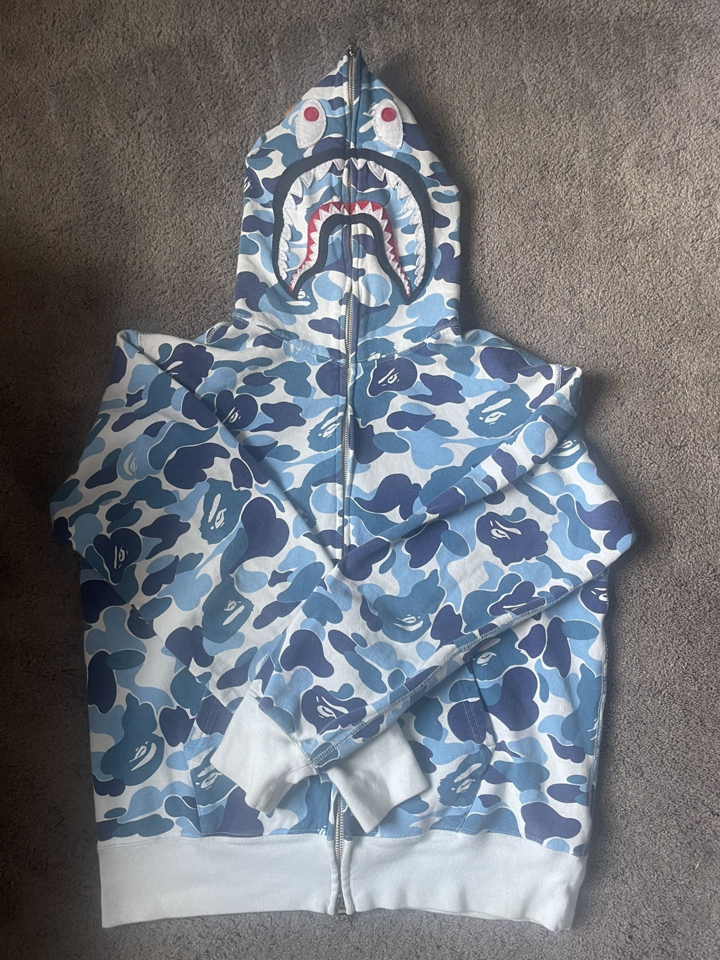 L - Blue Camo Bape Hoodie