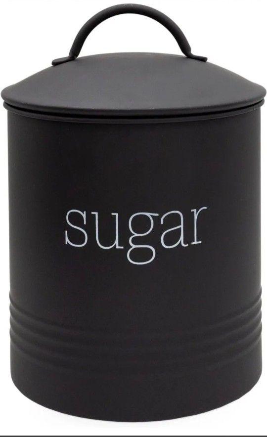 Modern Farmhouse Black Sugar Canister