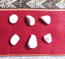 Six (06) Pieces Rodonithe Stone Stumbled And Polished From Perú 