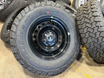 5x Five OEM 2026 Ford Bronco 17" Steel Rims 265/70R17 General Grabber AT TIRES