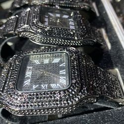 One black ice, rare watch lab stones