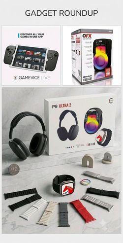 P9 Ultra 2 Smartwatch and Headphones Bundle