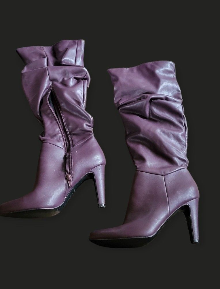 Purple Christian Siriano boots