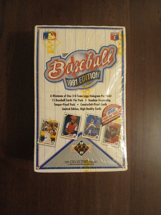 Sealed Box Of 1991 Upper Deck Cards