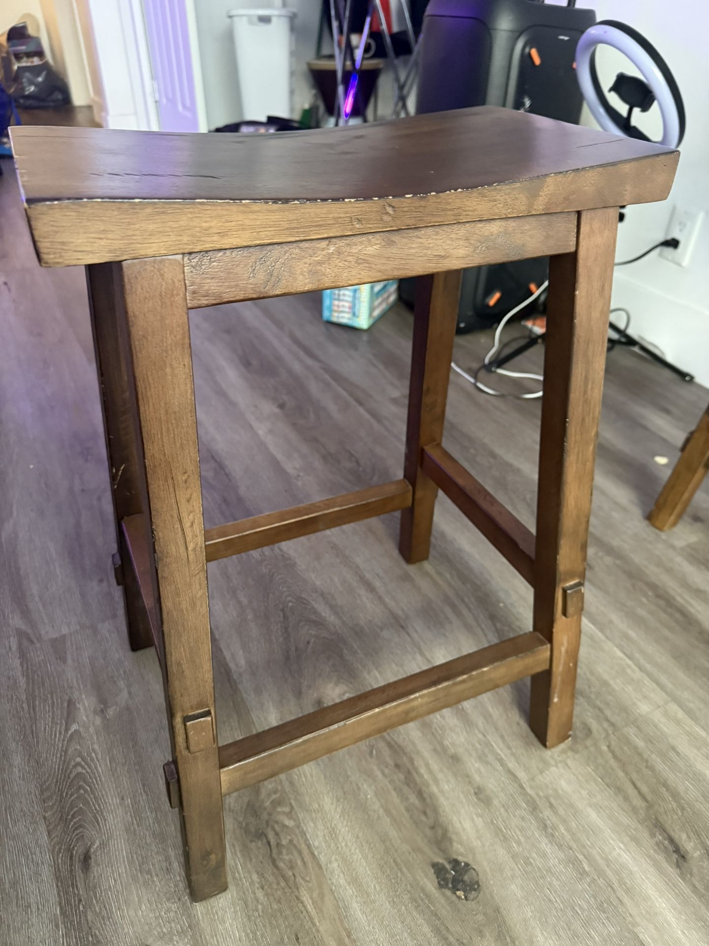 2 Wood Counter Stools