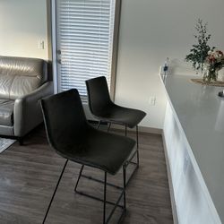 Modern Grey Bar Stools – Set of 2