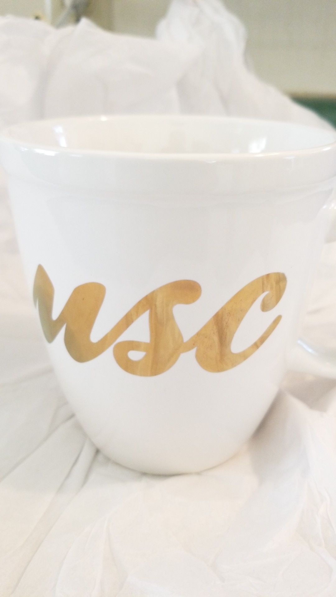 NEW USC white and gold mug