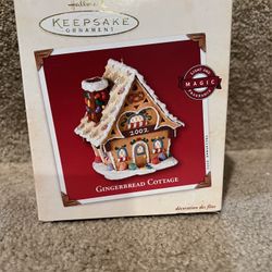 Hallmark Keepsake Ornament Gingerbread Cottage Light and Fragrance in Box 2002