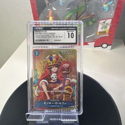 2023 ONE PIECE JAPANESE PROMO CARDS #P-043 MONKEY D. LUFFY CGC 10 GEM MINT