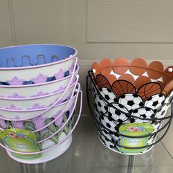 Floral/Basketball Baskets (New)7pcs for$16