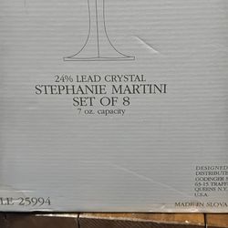 Godinger Martini crystal glasses  . Set of 8