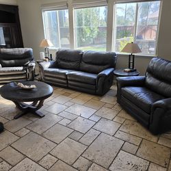 Ashley leather couch set