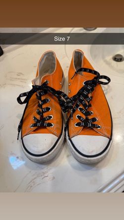 Orange High-Top Canvas Sneakers – Women’s Size 7