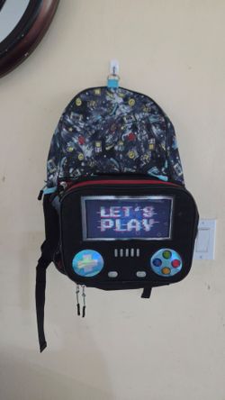 School book bags and lunch boxes