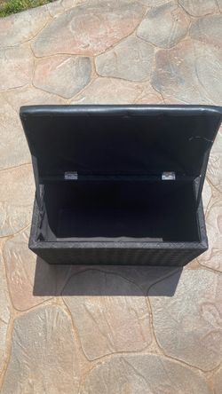 Storage ottoman black