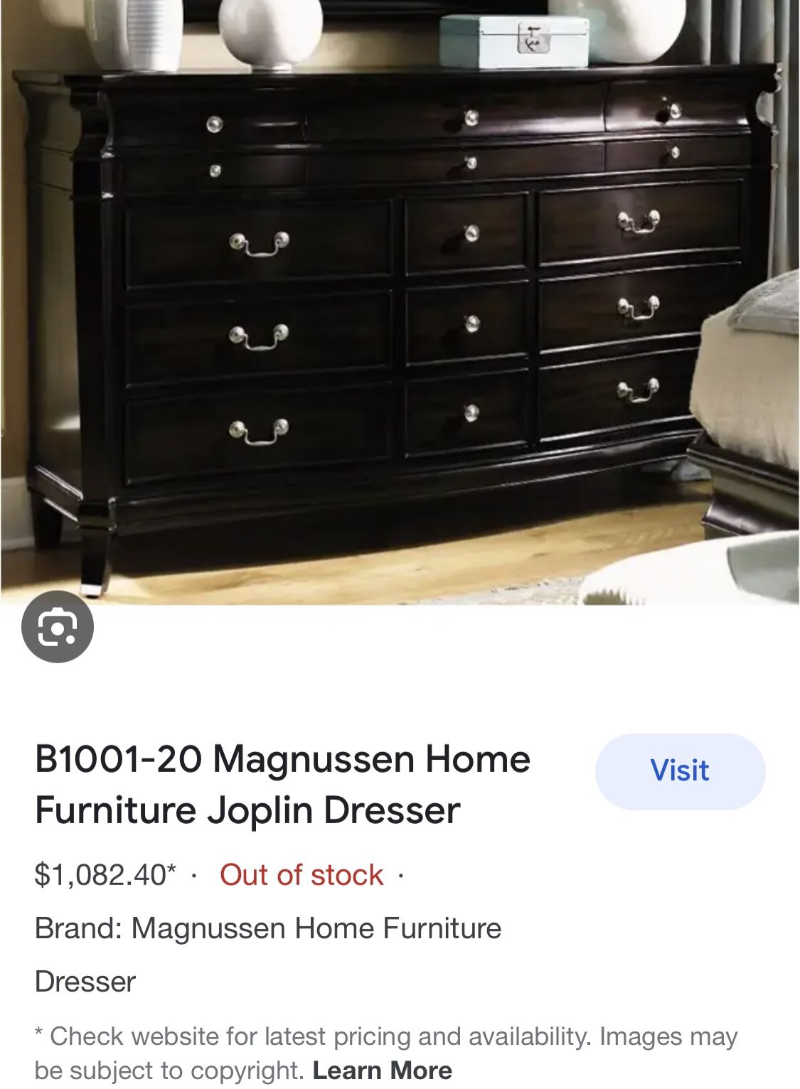 Magnussen Home Furniture Joplin Dresser Mirror & Nightstand