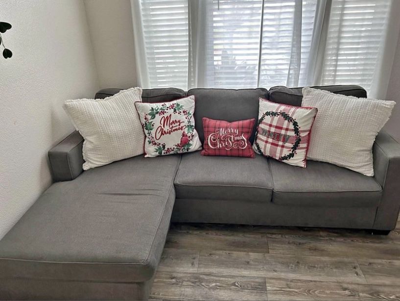 Gray Modern Reversible Sectional Sofa