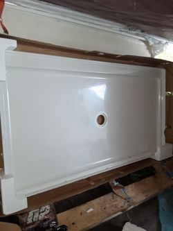 Shower pan 60 inches by 34 inches