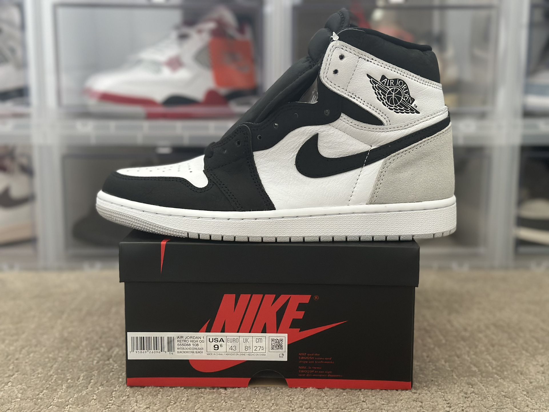 Size 9.5 - Air Jordan 1 Bleached Coral - $190