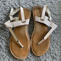 Beige Thong Sandals