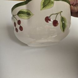 Vintage Large Ceramic Serving Dish. Hand Painted