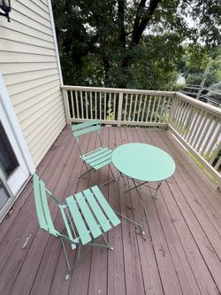 Bistro Chair & Round Folding Table Set