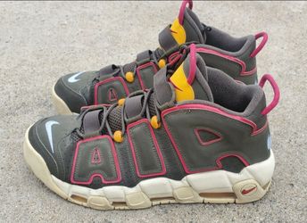 MEN'S NIKE AIR MORE UPTEMPO CARGO KHAKI PIPPEN SIZE 8.5 OLIVE GREEN