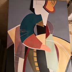 XL Canvas Painting “Faraday” 49 1/2 w x 59 1/2 h